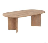 Table basse ovale en aggloméré coloris chêne saphir L119 cm - IRIS