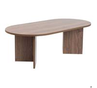 Table basse ovale en aggloméré coloris noyer L119 cm - IRIS