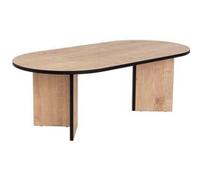 Hanah Home Table à café élégante, chêne Saphir et Noir, 119 x 39,8 x 60 cm, 100% mélamine, épaisseur 18 mm, Design Moderne pour Salon