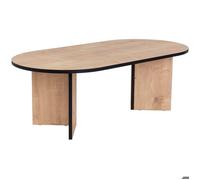 Hanah Home Table à café élégante, chêne Saphir et Noir, 119 x 39,8 x 60 cm, 100% mélamine, épaisseur 18 mm, Design Moderne pour Salon