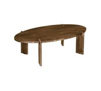 Table basse ovale en bois de manguier massif 120cm