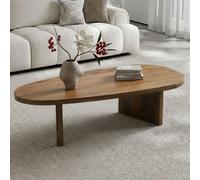 FineBuy Table Basse Ovale en Bois de manguier Massif 120cm - Table de Salon fabriquée à la Main au Design Moderne avec Forme Arrondie - Table d'appoint Basse en Bois véritable Fait Main