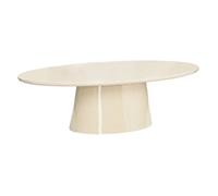 Table basse ovale finition glossy crème - Nell