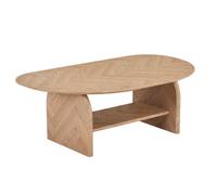 Table basse ovale HOME DELUXE LIARA - Chêne Fishbone