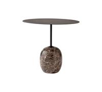 Table Basse Ovale Lato LN9 Noir Noir/ Marbre Emparador