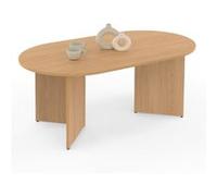 IDMarket - Table basse ovale Marthe 110 cm bois façon hêtre