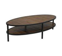 Table basse ovale mdf marron -