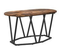 Table Basse Vidaxl En Chêne Fumé 80x40x40,5 Cm En Bois Composite Et Métal