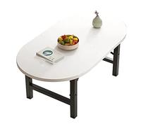 Table basse ovale pliable pour salon Table à manger japonaise avec sièges Table de pique-nique portable pour une utilisation en extérieur Idéal pour la chambre à coucher et le salon (couleur : A