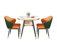 Table basse ovale pour 2 tables à manger rondes pour salon et salle à manger, petite table d'appoint pour zone de réception, design moderne (couleur : A)