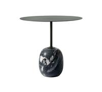 Table Basse Ovale &Tradition Lato LN9 en Marbre Vert foncé/Verde Grigio
