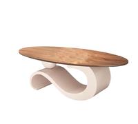 Table Basse Pas Cher Salon Style Antique Chinois Noyer Bois Massif Multiplis Coffee Table Grande Capacité de Rangement Cadre en Fer Tables Centrale pour Salon, Bureau(White,100 * 55 * 45cm)