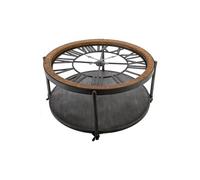 PEGANE Table Basse Pendule en métal - D. 89,5 x H. 47 cm