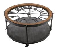 Table basse pendule en métal - D. 89,5 x H. 47 cm
