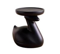 Table Basse Petite Table d'appoint Ronde Moderne, Tables Basse Ronde sculpturale avec Plateau décoratif for Salon ou Maison Extensible(Svart)