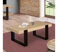 Table Basse Phoenix Bois Et Noir Noir