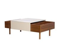 Table basse plaquée noyer et