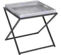 Table basse plateau bois amovible Atmosphera Noir et gris, Gris G