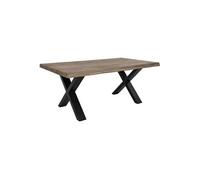 Table Basse Plateau Chêne Vieilli et Pieds Acier - CIOTAT -