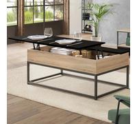 Table Basse Plateau Relevable Noir Boston Design Industriel Multicolore