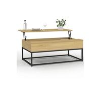 IDMarket – Table basse Detroit – Plateau relevable rectangulaire – Design industriel