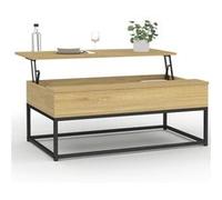 IDMarket – Table basse Detroit – Plateau relevable rectangulaire – Design industriel