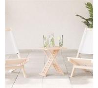 Table basse pliable 33x33x40,5 cm en bois massif noyer Bois G