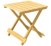 Table basse - Outsunny - pliante, légère - dessus à lattes - pour balcon terrasse jardin - bois massif 40 x 43 x 40 cm bois naturel