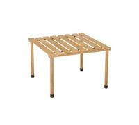 Table basse pliable de jardin camping plateau à lattes dim. 58L x 58l x 40H cm sac transport inclus bois sapin pré-huilé