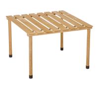 Table Basse Pliable De Jardin Camping Plateau ? Lattes Dim. 58l X 58l X 40h Cm Sac Transport Inclus Bois Sapin Pr?-Huil?