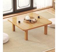 Table basse pliable en bambou - Design carré avec finition élégante pour une décoration d'intérieur polyvalente