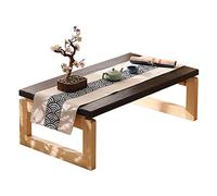 Table Basse Pliable en Bois Massif, Table Basse Vintage pour s'asseoir au Sol, Table de Salle à Manger Japonaise Pliante Portable Kotatsu (59,9 x 40,9 x 30 cm, Pieds naturels)