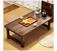 Table Basse Pliable, Table Basse Méditation Japonaise, Table Basse Vintage, Table Tatami pour Ordinateur Portable, Table De Pique - Nique Basse Portable (Color : Brown, S : 100x40x35cm)