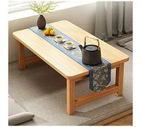 Table Basse Pliable Méditation Japonaise Vintage, Tatami pour Ordinateur Portable, Pique-Nique Portable (Beige, 60x40x35cm)