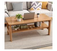 Table basse pliable pour petits espaces, table basse d'ordinateur avec design double couche, facile à assembler, idéale pour le salon ou le balcon (orange, 110 x 48 x 50 cm)