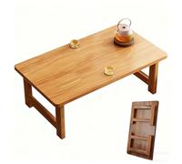 Table basse pliable Tatami avec coins arrondis pour salon, méditation, ordinateur portable, design peu encombrant, pas de montage nécessaire