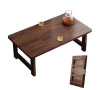 Table basse pliable Tatami avec coins arrondis pour salon, méditation, ordinateur portable, peu encombrante, sans montage