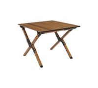 AltoBuy KAMPA - Table Basse Pliante de Camping en Métal Imitation Bois avec Sac de Transport