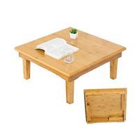 Table Basse Pliante de Sol, Table carrée Basse Pliable pour Tatami | Table basse pliante pratique conçue pour s'asseoir au sol ; peut servir de table centrale, de table de méditation et s'adapte