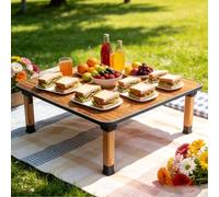 Table Basse Pliante en Bois Japonaise Carrée Table de Sol pour Tatami Style Kotatsu Support Ordinateur Portable Tables de Mediation Tables d'Appoint Pliable(Square,60x60cm(23.6"x23.6"))