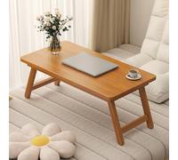 Table Basse Pliante en Bois, Petite Table À Thé Rectangulaire, Bureau Pliable, Tables Basses Multifonctions for Salon Ou Bureau À Domicile(77x34.3x27cm)