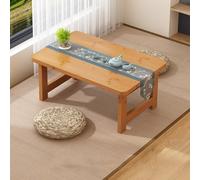 Table Basse Pliante en Bois, Table Basse Japonaise pour méditation et thé, Salon, Salle à Manger Moderne, Petite, Vintage, pour Maison de Location (B)