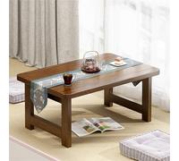Table Basse Pliante en Bois, Table Basse Japonaise pour méditation et thé, Salon, Salle à Manger Moderne, Petite, Vintage, pour Maison de Location (B)