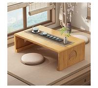 Table basse pliante japonaise élégante et fonctionnelle pour salon ou salle à manger, design polyvalent pour l'heure du thé ou recevoir des invités, décoration d'intérieur moderne essentielle