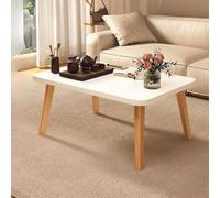 Table basse pliante multifonctionnelle pour salon, table centrale carrée en bois pour petits espaces, bureau bas pour chambre à coucher et bureau à domicile (blanc, 120 x 55 x 45 cm)