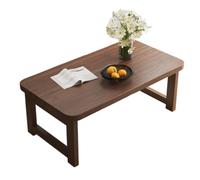 Table basse pliante peu encombrante - Table basse minimaliste pour petits appartements et coins de baie vitrée (70 x 40 x 40 cm, marron)