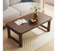 Table basse pliante peu encombrante - Table basse minimaliste pour petits appartements et coins de baie vitrée (80 x 45 x 50 cm, marron)