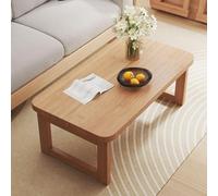 Table basse pliante peu encombrante - Table basse minimaliste pour petits appartements et coins de baie vitrée (120 x 50 x 50 cm, beige)