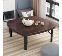Table basse pliante portable en bois, idéale pour le salon ou comme table de salle à manger basse et peu encombrante, avec une finition rustique et un montage facile pour une utilisation intérieure
