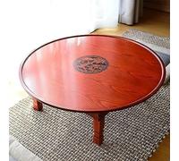 Table Basse Pliante Ronde en Bois Massif, Table Basse for s'asseoir sur Le Sol, Table de Salle à Manger Japonaise, Table de méditation, Table Kotatsu, Table d'autel (Size : 23.6 * 11.4in)